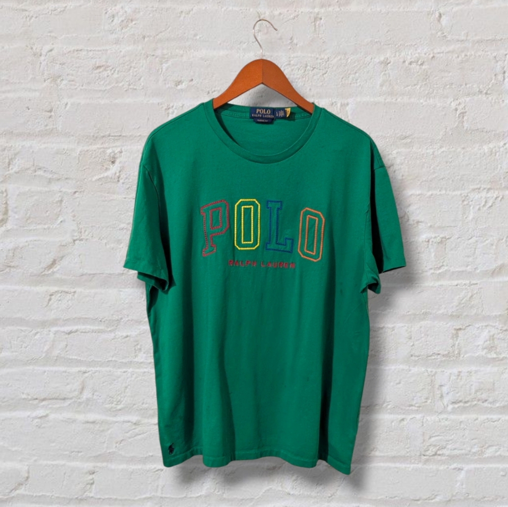 Polo Ralph Lauren Men's Embroidered Logo T-Shirt  Color Preppy Green Size L
